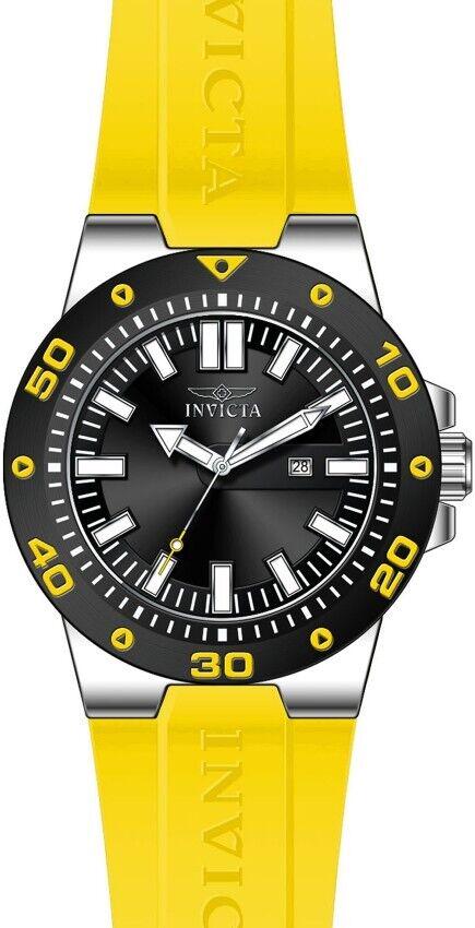 Invicta Pro Diver Mens Watch Quartz 23480 52mm Black Dial NEW: Invicta Pro Diver Mens Watch Quartz 23480 52mm Black Dial NEW Brand: Invicta Department: Men Type: Wristwatch Movement: Quartz Band Color: Yellow Customized: No Dial Color: Black Model: 23480 With Ori