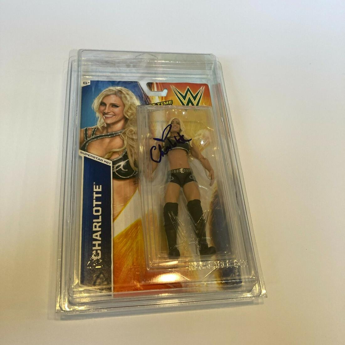 Charlotte Flair Signed Mattel Superstar Wrestling Action Figure WWE: Charlotte Flair Signed Mattel Superstar Wrestling Action Figure WWE Product: Figure Sport: Wrestling League: WWE Featured Refinements: Signed Wrestling Figure Original/Reprint: Original Pre-Owned PLEA