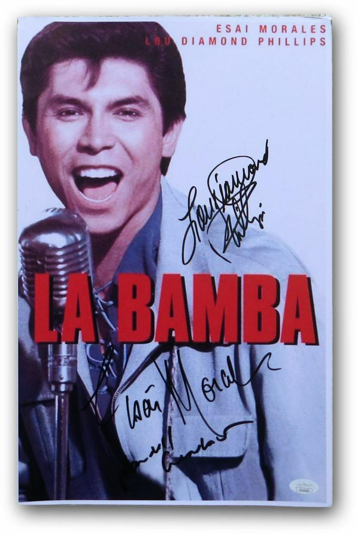 La Bamba Multi Signed Autographed 11X17 Photo Lou Diamond Phillips JSA: La Bamba Multi Signed Autographed 11X17 Photo Lou Diamond Phillips JSA Industry: Movies Object Type: Photograph Original/Reproduction: Original Signed By: Lou Diamond Phillips Autograph Authentication