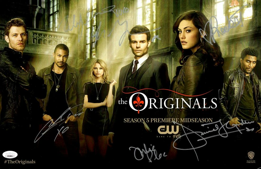The Originals Multi Signed 11X17 Poster 7 Autos Gillies Davis Tonkin JSA: The Originals Multi Signed 11X17 Poster 7 Autos Gillies Davis Tonkin JSA Object Type: Poster Industry: Television Original/Reproduction: Original Signed By: Daniel Gillies Charles Michael Davis Phoebe