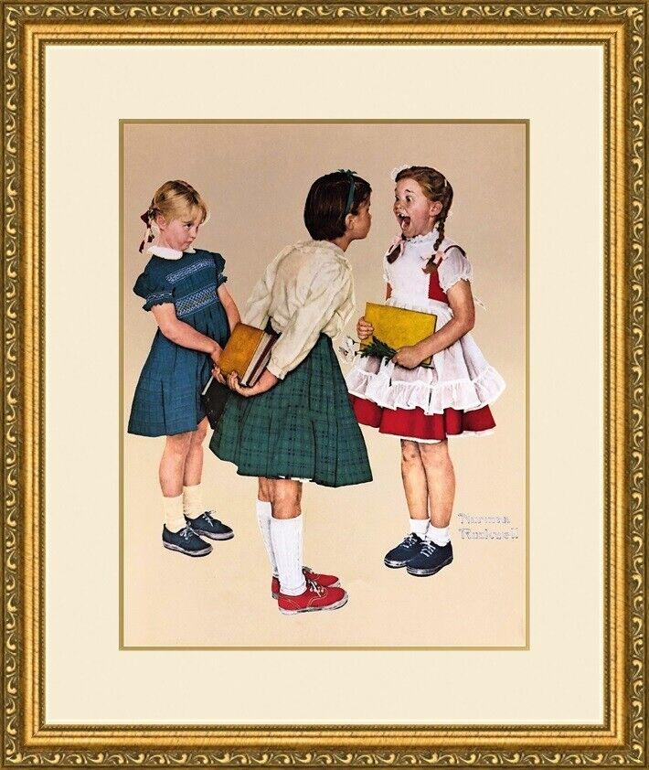 Norman Rockwell - Missing Tooth Newly Custom Framed Print: Norman Rockwell - Missing Tooth Newly Custom Framed Print Features: Framed Matted Region Of Origin: united states Item Width: 16 in Title: Missing Tooth Production Technique: Lithography Item Length: 