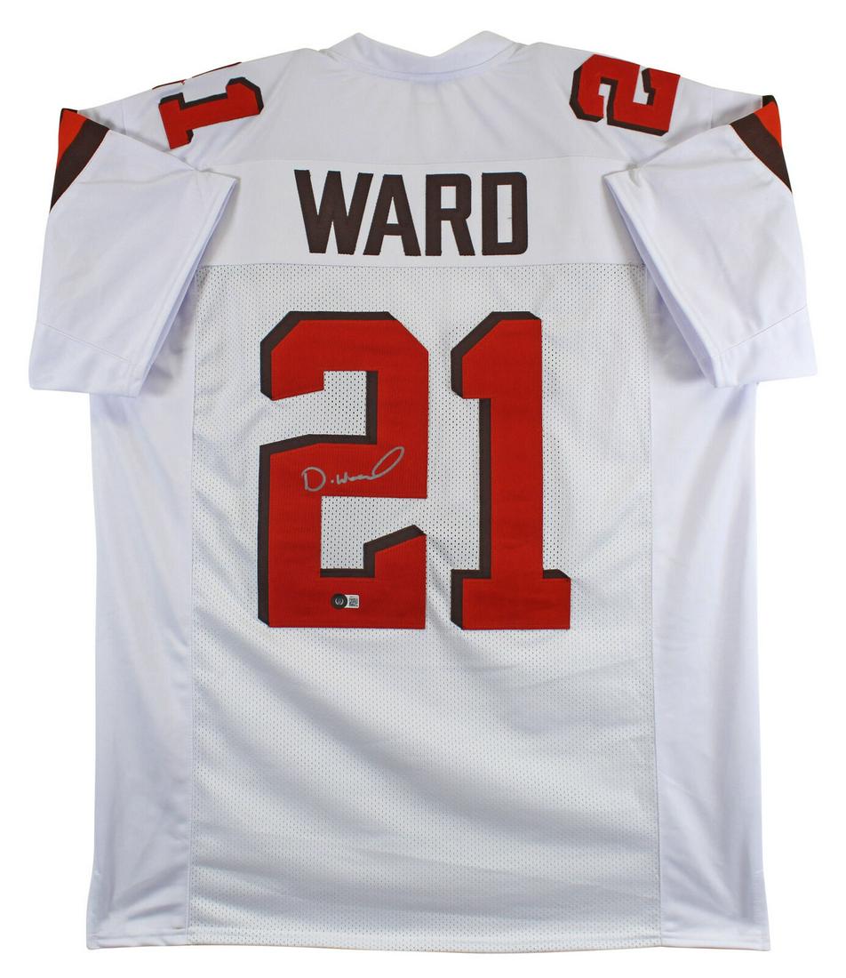 Denzel Ward Signed White Pro Style Jersey w/ Silver Sig BAS Witnessed: Denzel Ward Signed White Pro Style Jersey w/ Silver Sig BAS Witnessed Sport: Football-NFL Product: Jersey Original/Reprint: Original Player: Denzel Ward Team: Cleveland Browns Autograph Authentication