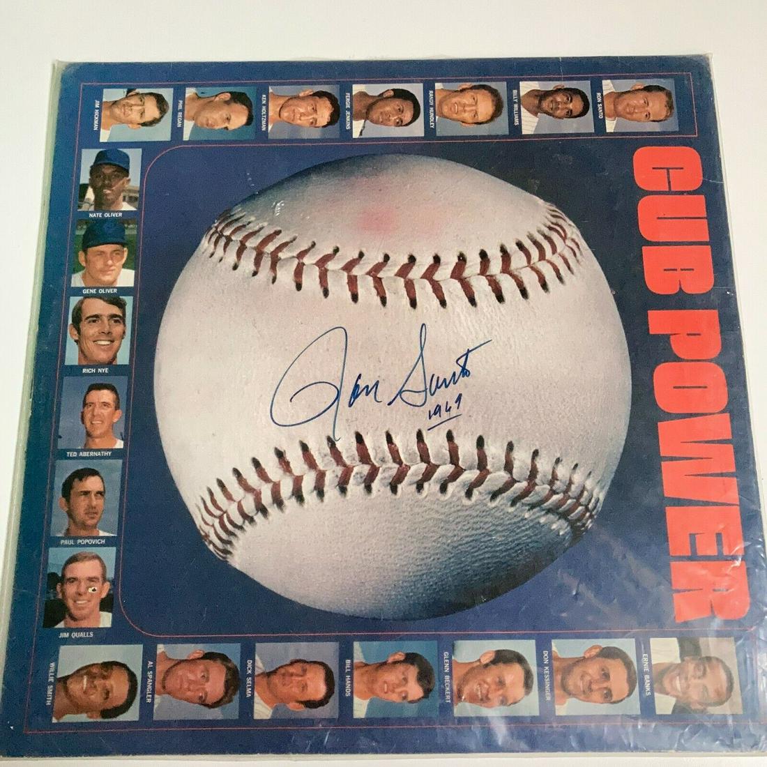 Ron Santo 1969 Chicago Cubs Signed LP Record Album JSA COA: Ron Santo 1969 Chicago Cubs Signed LP Record Album JSA COA Product: Photo Sport: Baseball-MLB Autograph Authentication: James Spence Authentication (JSA) Original/Reprint: Original Pre-Owned PLEASE NO