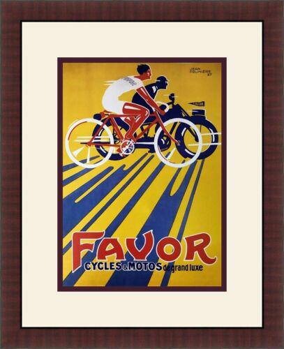 Favor Cycling Art Custom Gallery Framed Print: Favor Cycling Art Custom Gallery Framed Print Features: Framed Matted Region Of Origin: united states Item Width: 14 in Title: Cycling Art Production Technique: Lithography Item Length: 14 in Item Hei
