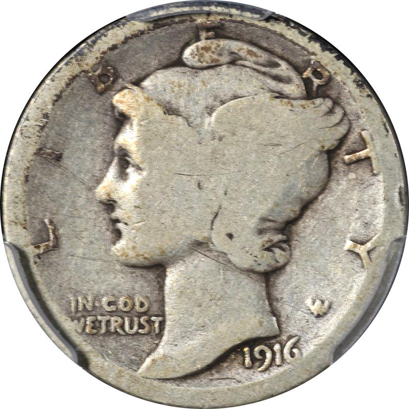 1916-D Mercury Dime PCGS AG03 Nice Eye Appeal Nice Strike: 1916-D Mercury Dime PCGS AG03 Nice Eye Appeal Nice Strike Certification: PCGS Circulated/Uncirculated: Circulated Mint Location: Denver Grade: AG03 Composition: Silver Certification Number: 4906.03/44