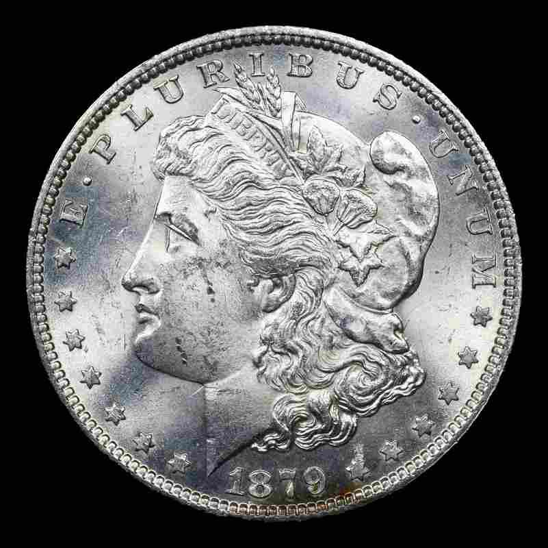 1879-p Morgan Dollar $1 Graded ms65 By SEGS: 1879-p Morgan Dollar $1 Graded ms65 By SEGS MYNT Auctions does not necessarily agree with SEGS grade on this example. Please inspect images and conduct your own research before bidding. The MYNT Guara