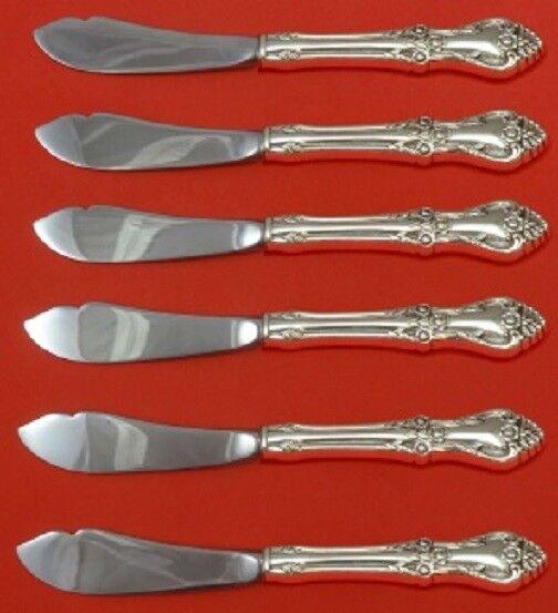 Afterglow by Oneida Sterling Silver Trout Knife Set HHWS 6pc Custom: Afterglow by Oneida Sterling Silver Trout Knife Set HHWS 6pc Custom Afterglow by oneida sterling silver custom made hollow handle with stainless implement trout knife set which includes: 6- trout kniv