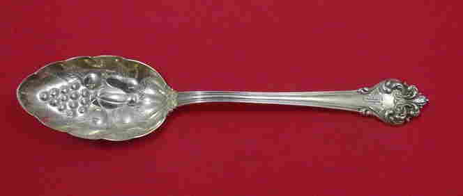 Elegante by Reed and Barton Sterling Silver Serving Spoon Chased w/Fruit (1 of 1)