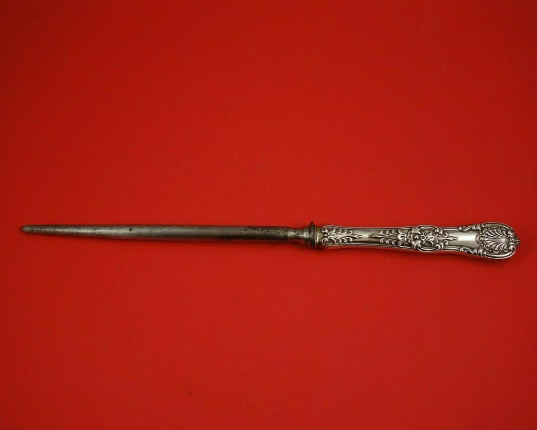 English King by Tiffany and Co Sterling Silver Steak Carving Hone HH 12 3/8": English King by Tiffany and Co Sterling Silver Steak Carving Hone HH 12 3/8" English king by tiffany and costerling silver hollow handle steak carving hone 12 3/8" in the pattern english king by tiffa