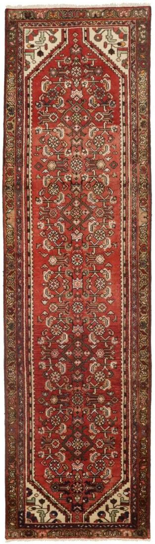 Semi Antique Red Tribal Design 2'5X9'2 Narrow Runner Rug Handmade Wool Carpet: Semi Antique Red Tribal Design 2'5X9'2 Narrow Runner Rug Handmade Wool Carpet Type: Hallway rug "Size: 92 X 25 Ft" Color: Red Pattern: Geometric Material: Wool Item Width: 29 Item Length: 110 Features
