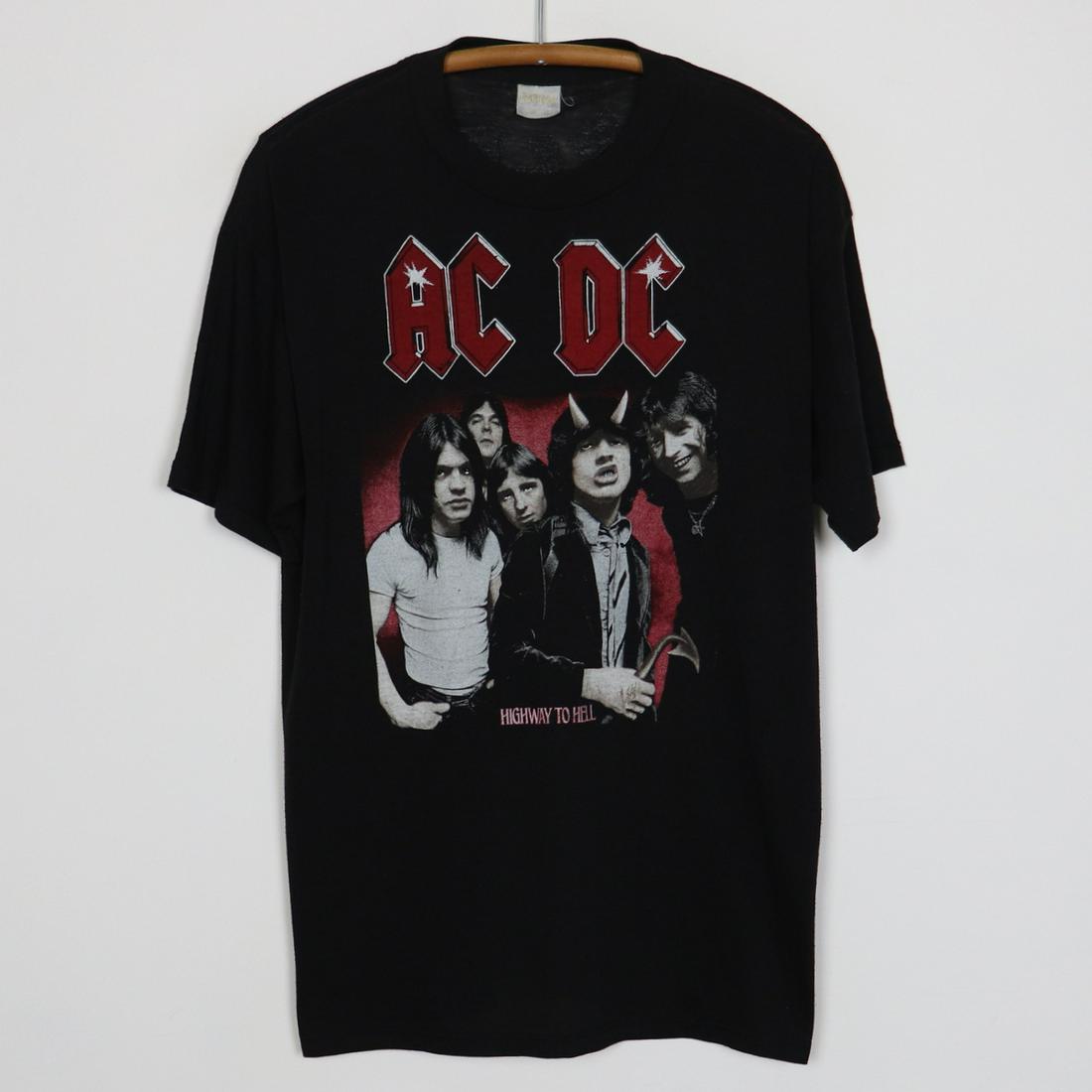 1980s ACDC Highway To Hell Shirt: 1980s ACDC Highway To Hell Shirt Original 1980s ACDC Highway To Hell Shirt. This is a true vintage shirt not a modern reproduction. Sizes vary so please use measurements for best idea on fit. Front an