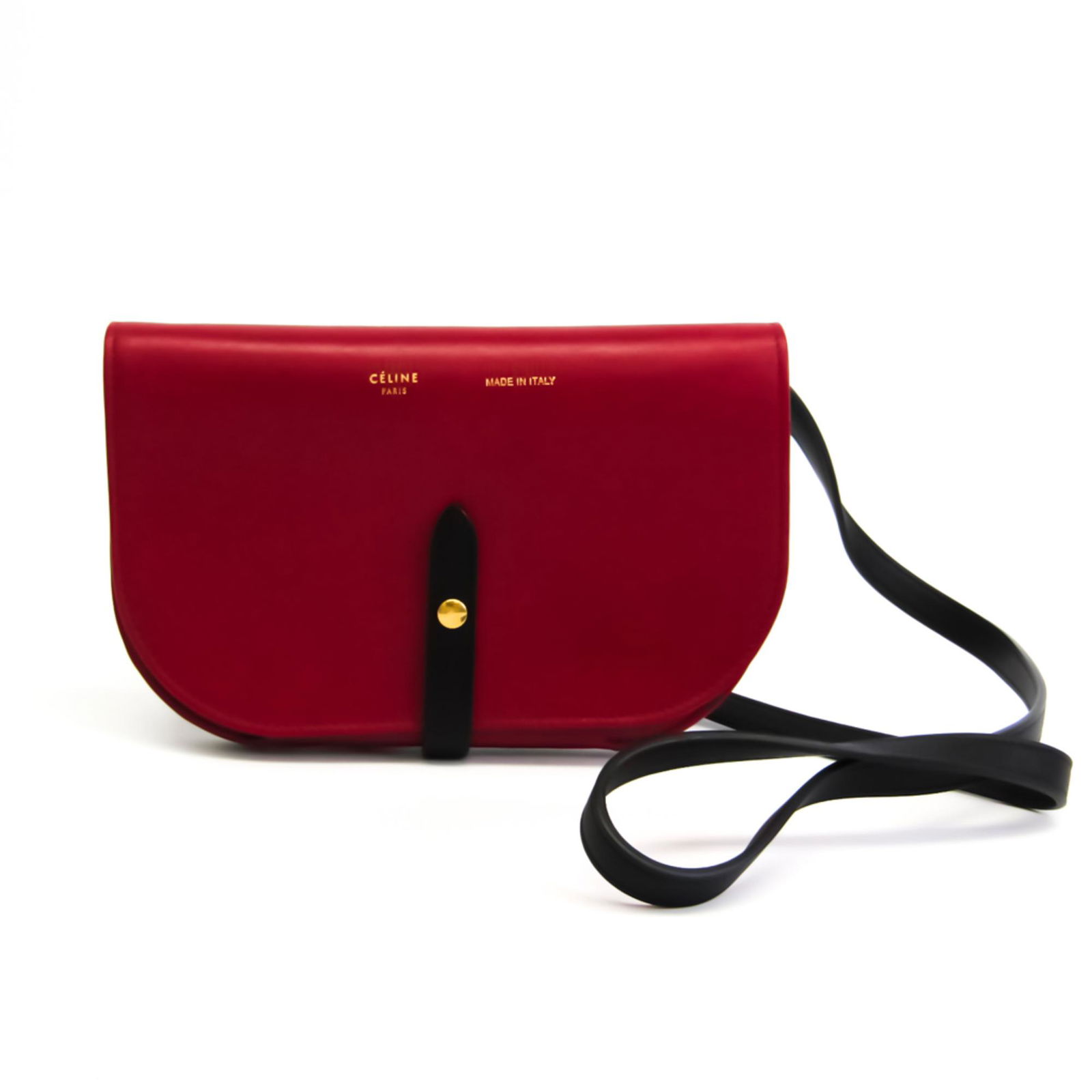 Celine Clutch On Strap 106763 Women's Leather Shoulder Bag Black Red Color: Celine Clutch On Strap 106763 Women's Leather Shoulder Bag Black Red Color Brand: Celine Model: Clutch on strap 106763 Country of Origin: Italy Type: Shoulder bag Material: Leather Leather: Leather/Fu