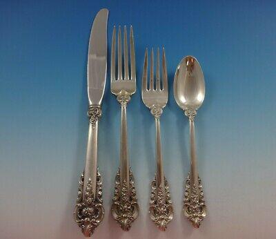 Grande Baroque by Wallace Sterling Silver Flatware Set Service 24 Pieces: Grande Baroque by Wallace Sterling Silver Flatware Set Service 24 Pieces Styled in the lavish baroque manner, this highly collectible pattern is our best seller. Introduced in 1941, it captures classi
