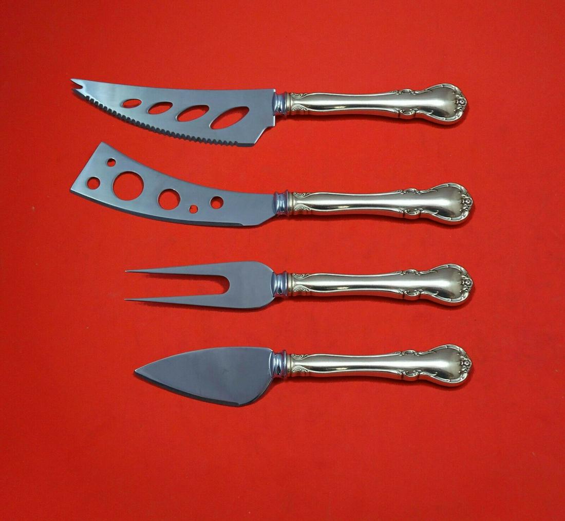 French Provincial by Towle Sterling Silver Deluxe Charcuterie Set 4pc Custom: French Provincial by Towle Sterling Silver Deluxe Charcuterie Set 4pc Custom French provincial by towlesterling silver hollow handles with stainless implement/blades deluxe charcuterie set, custom mad