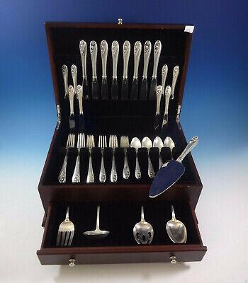 Lily of the Valley by Gorham Sterling Silver Flatware Set 8 Service 45 Pieces: Lily of the Valley by Gorham Sterling Silver Flatware Set 8 Service 45 Pieces Lily of the valley by gorham sterling silver flatware set, 45 pieces. This set includes: 8 knives, 9"8 forks, 7 1/4"8 sala