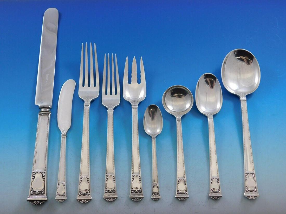 San Lorenzo by Tiffany and Co Sterling Silver Flatware Service Set 80 pcs Dinner: San Lorenzo by Tiffany and Co Sterling Silver Flatware Service Set 80 pcs Dinner Designed with an eye for balance and proportion, each piece of tiffany & co. Flatware is a masterpiece of form and func