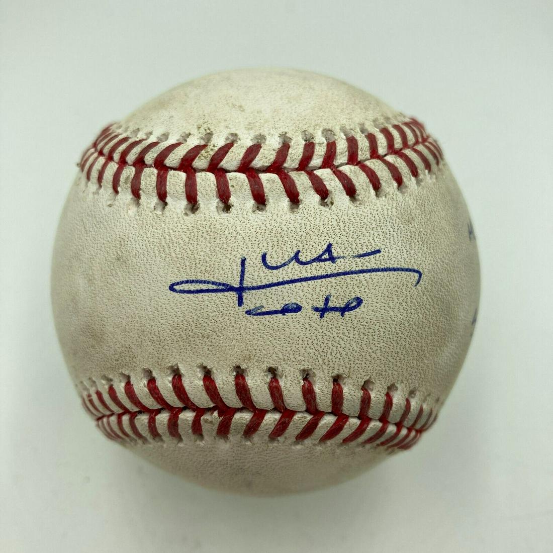 Juan Soto Mlb Debut May 20 2018 Signed Game Used Baseball Mlb