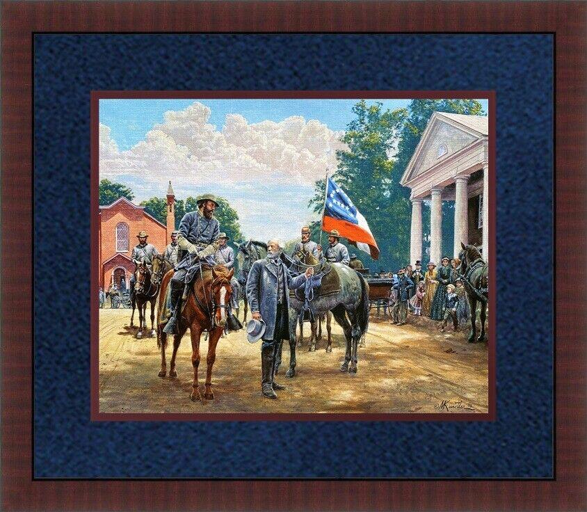 Mort Kunstler Civil War Print - God Be With You Custom Gallery Framed: Mort Kunstler Civil War Print - God Be With You Custom Gallery Framed Features: Framed Matted Region Of Origin: New York USA Item Width: 18 in Production Technique: Off Set Lithograph Item Length: 12