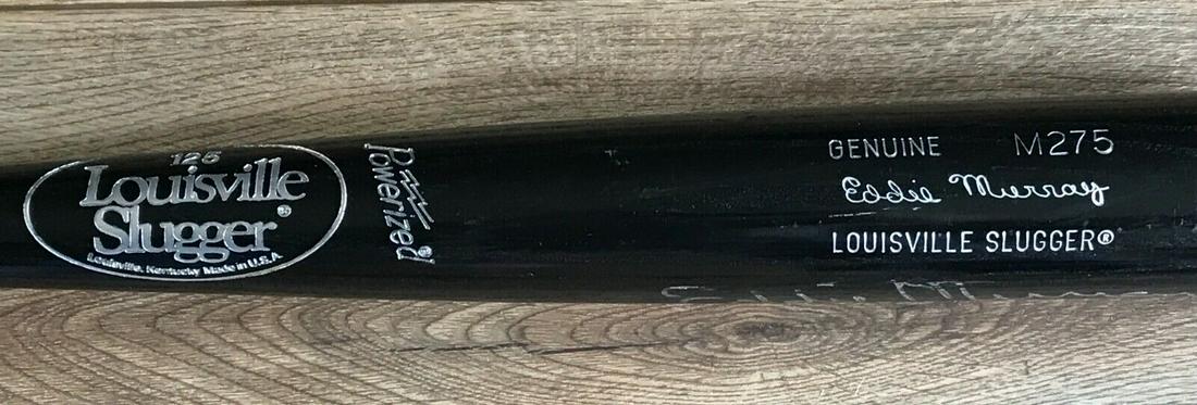 EDDIE MURRAY(Orioles/Mets) signed game issued Louisville M275 bat: EDDIE MURRAY(Orioles/Mets) signed game issued Louisville M275 bat Product: Bat Sport: Baseball-MLB Team: Baltimore Orioles/NY Mets Player: Eddie Murray Original/Reprint: Original None PLEASE NOTE: Fra