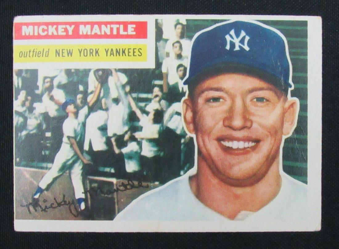 1956 Topps Mickey Mantle HOF #135 Card New York Yankees 176784: 1956 Topps Mickey Mantle HOF #135 Card New York Yankees 176784 Sport: Baseball-MLB Product: Photo Original/Reprint: Original Team: New York Yankees Autograph Authentication: Seller League: MLB Pre-Own