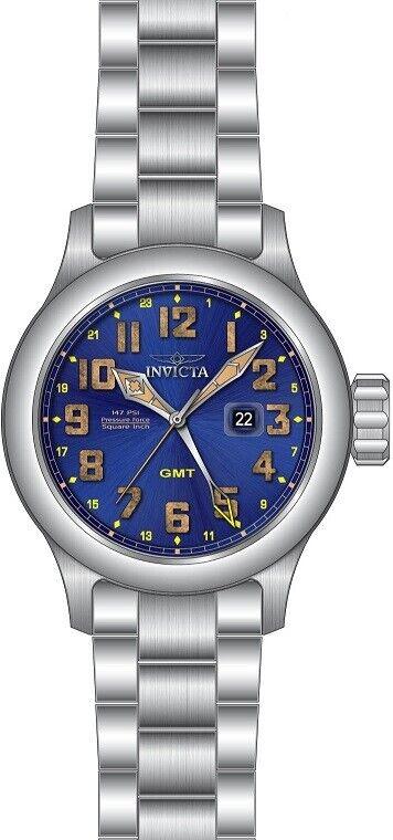 Invicta Russian Aviator Watch Model 20227 53.5mm Case Stainless Steel Swiss NEW: Invicta Russian Aviator Watch Model 20227 53.5mm Case Stainless Steel Swiss NEW Brand: Invicta Department: Men Type: Wristwatch Movement: Quartz Band Color: Silver Customized: No Dial Color: Blue Mode