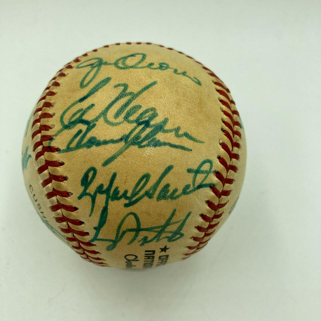 Vintage 1986 New York Mets World Series Champs Team Signed Feeney Baseball JSA: Vintage 1986 New York Mets World Series Champs Team Signed Feeney Baseball JSA Product: Ball Sport: Baseball-MLB Autograph Authentication: James Spence (JSA) Featured Refinements: Team Signed Baseball