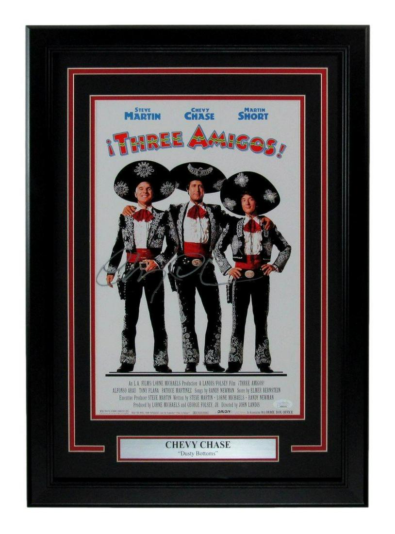 Chevy Chase Autographed 11x17 Photo "Three Amigos" Framed JSA 177235: Chevy Chase Autographed 11x17 Photo "Three Amigos" Framed JSA 177235 Industry: Movies Original/Reproduction: Original Autograph Authentication: JSA Pre-Owned PLEASE NOTE: Framed Large or heavy Items d