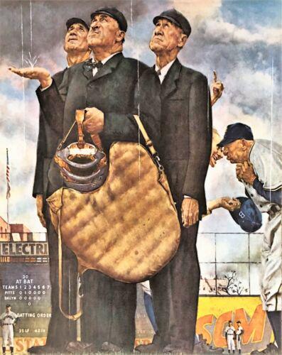 Norman Rockwell - Three Umpires Poster 11" x 14" American Artist: Norman Rockwell - Three Umpires Poster 11" x 14" American Artist Features: unframed Region Of Origin: united states Item Width: 11 in Time Period Manufactured: 1980-1989 Title: Three Umpires Item Leng