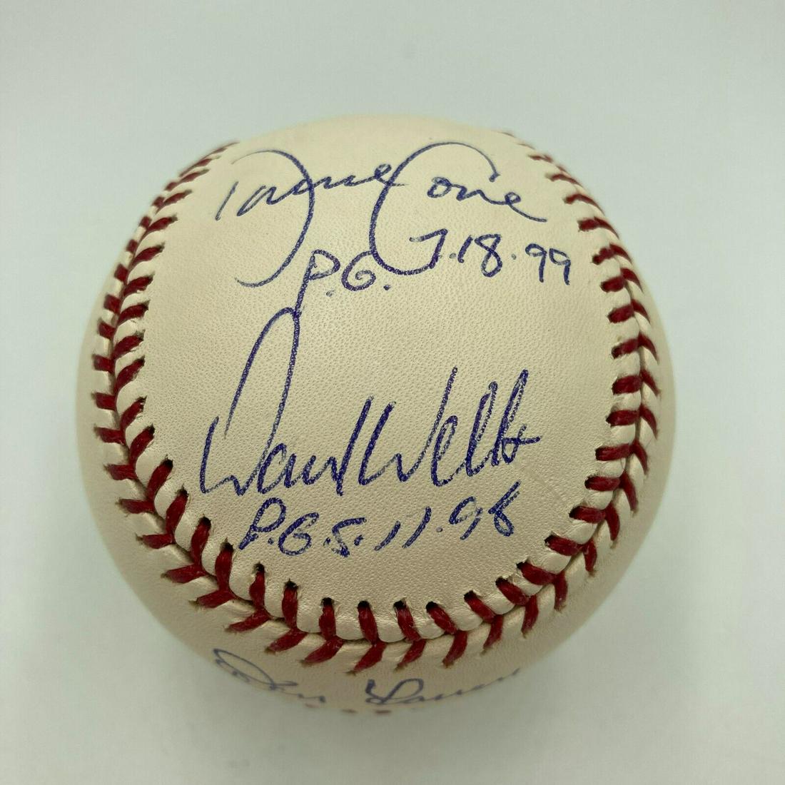 New York Yankees Perfect Game & No-Hitter Signed Baseball With 6 Sigs JSA COA: New York Yankees Perfect Game & No-Hitter Signed Baseball With 6 Sigs JSA COA Sport: Baseball-MLB Original/Reprint: Original Autograph Authentication: James Spence Authentication (JSA) Product: Ball P