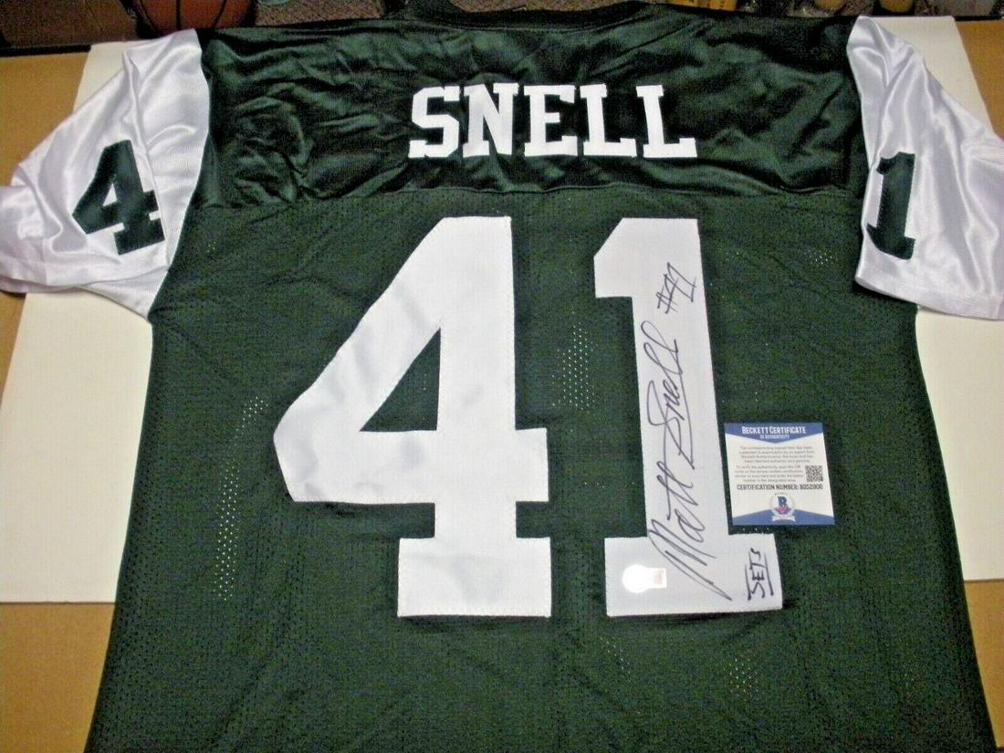 Matt Snell New York Jets Beckett/coa Signed Official Licensed Reebok Jersey