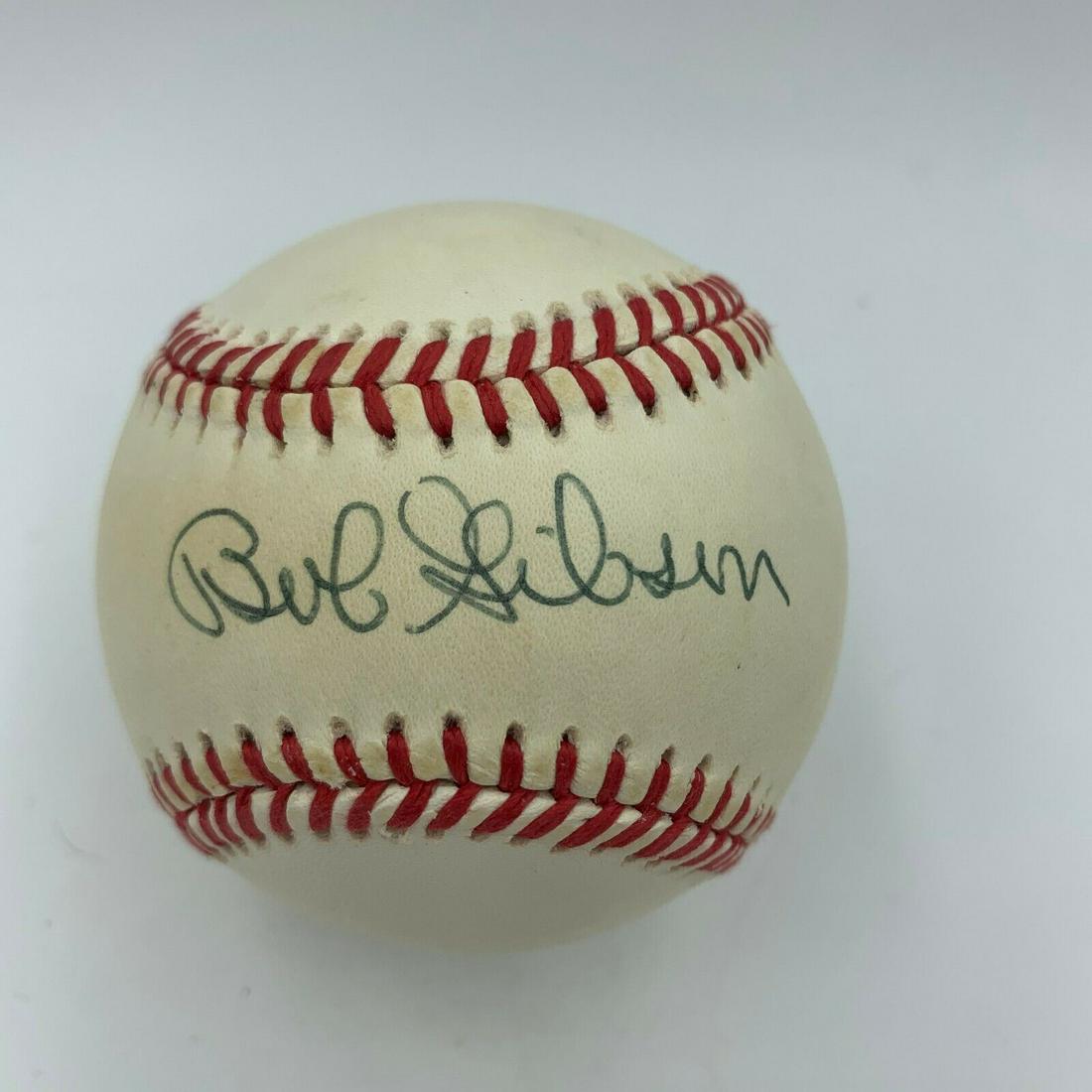 Bob Gibson Signed Official National League Baseball With JSA COA: Bob Gibson Signed Official National League Baseball With JSA COA Product: Ball Sport: Baseball-MLB Autograph Authentication: James Spence (JSA) Original/Reprint: Original Pre-Owned PLEASE NOTE: Framed