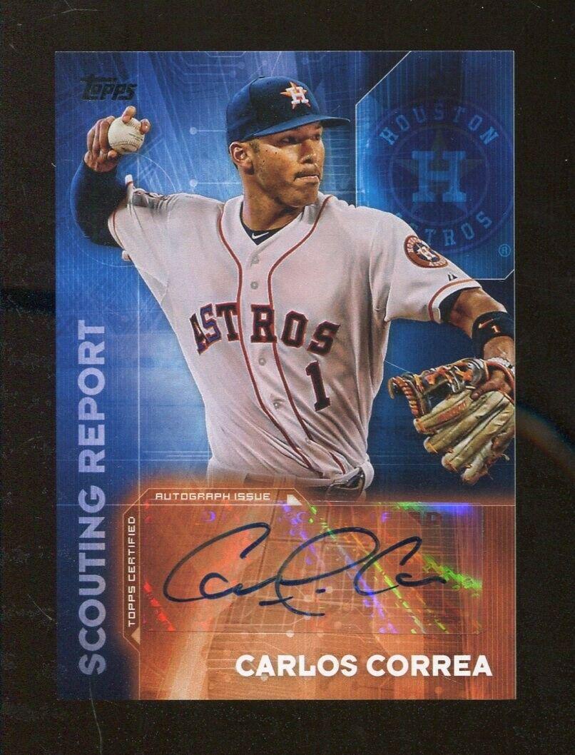 Carlos Correa 2016 Topps Scouting Report RA-CC Auto Astros 76182: Carlos Correa 2016 Topps Scouting Report RA-CC Auto Astros 76182 Graded: No Sport: Baseball-MLB Manufacturer: Topps League: MLB Player: Carlos Correa Original/Reprint: Original Year Manufactured: 2016