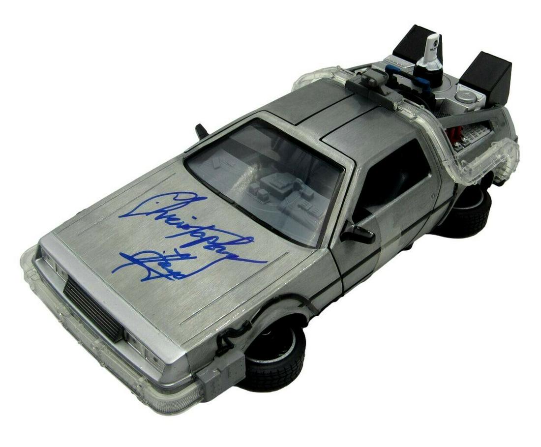 Christopher Lloyd Signed Scale1:24 Back to the Future II DeLorean Car JSA 159962: Christopher Lloyd Signed Scale1:24 Back to the Future II DeLorean Car JSA 159962 Industry: Movies Original/Reproduction: Original Autograph Authentication: JSA Pre-Owned PLEASE NOTE: Framed Large or h