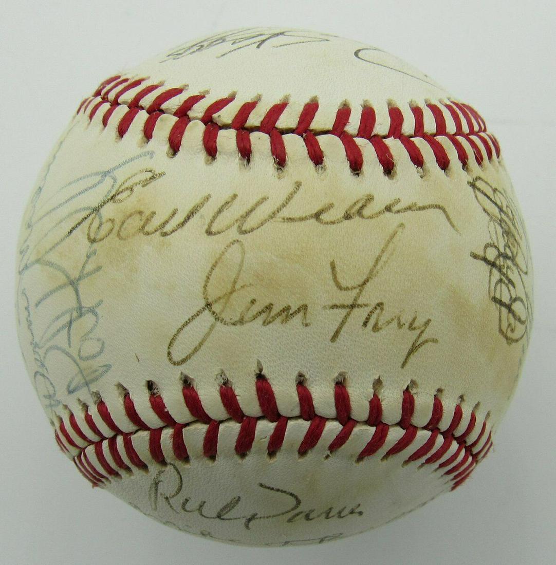 1979 Orioles AL Team CHAMPS Signed by 25 OAL Weaver Flanagan McGregor 149206: 1979 Orioles AL Team CHAMPS Signed by 25 OAL Weaver Flanagan McGregor 149206 Sport: Baseball-MLB Product: Ball Original/Reprint: Original Autograph Authentication: Seller Team: Baltimore Orioles Leagu