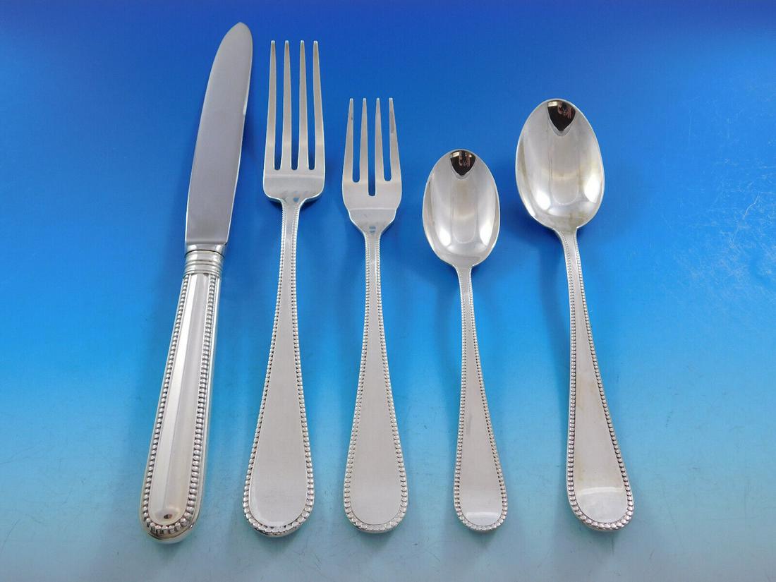 Palatina by Wallace Sterling Silver Flatware Service 10 Set 50 pcs Dinner: Palatina by Wallace Sterling Silver Flatware Service 10 Set 50 pcs Dinner Palatina is part of the italian collection by wallace silversmiths, inspired by traditional european continental size sterling
