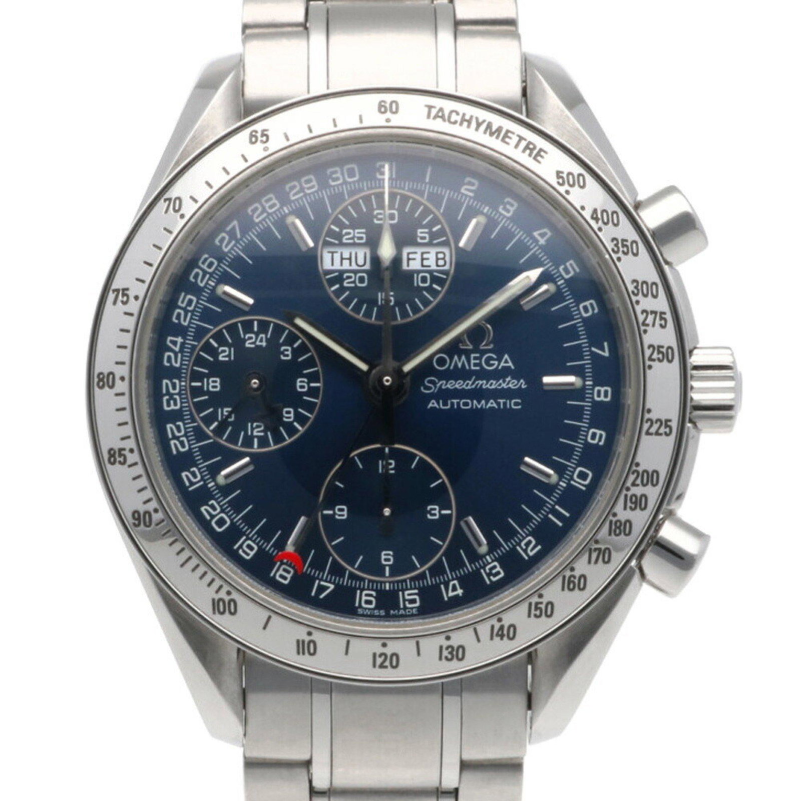 Omega OMEGA Speedmaster Watch Stainless Steel Men's: Omega OMEGA Speedmaster Watch Stainless Steel Men's Brand: Omega Line: Speedmaster Type: Wristwatch Gender: Men Display: Analog Material (Case): Stainless steel Material (Band): Stainless steel Color: