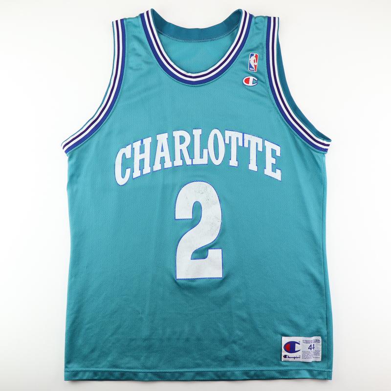 1990s Larry Johnson Charlotte Hornets Basketball Jersey: 1990s Larry Johnson Charlotte Hornets Basketball Jersey Original 1990s Larry Johnson Charlotte Hornets Basketball Jersey. This is a true vintage jersey not a modern reproduction. Sizes vary so please