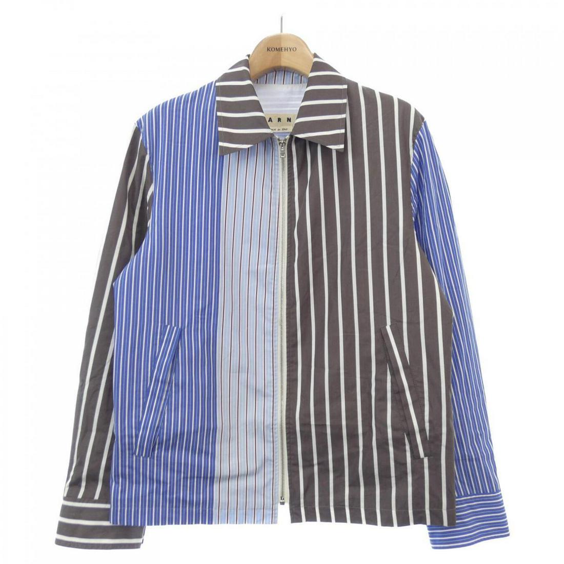 Marni MARNI Blouson: Marni MARNI Blouson Style: BLOUSON Color: Brown Blue "Gender: Mens" Size: 48 Size Type: Regular Type: BLOUSON B: Reasonable Wear and Tear The Mynt Guarantee: All items in this auction are guaranteed t