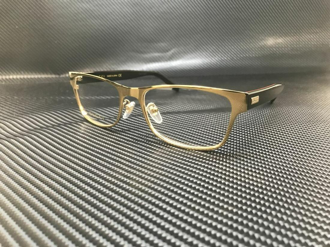 GUCCI GG0274OJ 002 Rectangular Gold Black Demo Lens 55 mm Unisex Eyeglasses: GUCCI GG0274OJ 002 Rectangular Gold Black Demo Lens 55 mm Unisex Eyeglasses Bridge Width: 18 mm Frame Color: Gold Type: Eyeglasses Frame Material: Titanium Style: Rectangle Theme: Designer Features: F