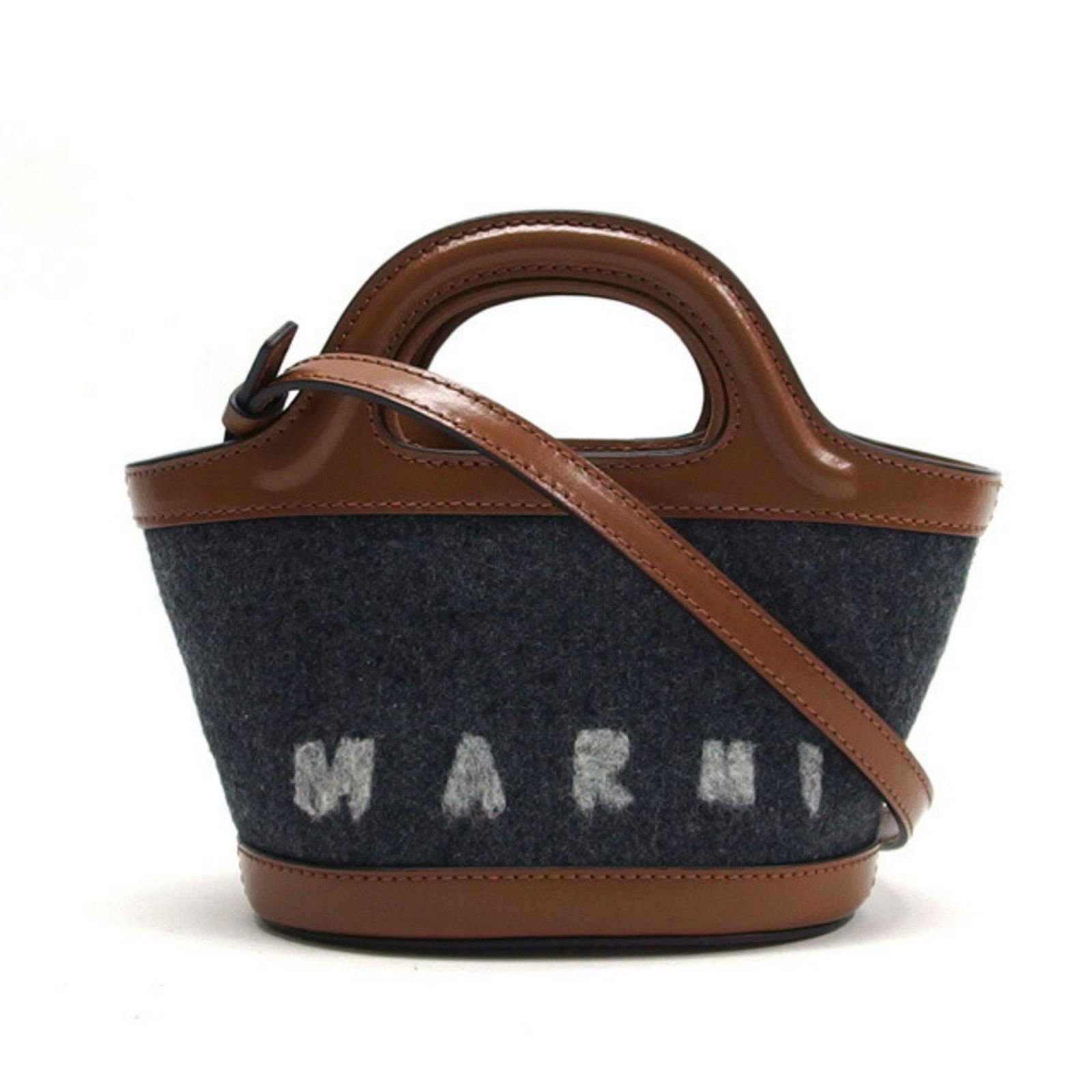 Marni tropicalia micro shoulder bag: Marni tropicalia micro shoulder bag Brand: Marni Type: Handbag Shoulder bag Material: Felt Leather Felt: Leather: Color: Brown Dark gray White Hardware Color: Gold Closure: Hook Gender: Women Size (Hx