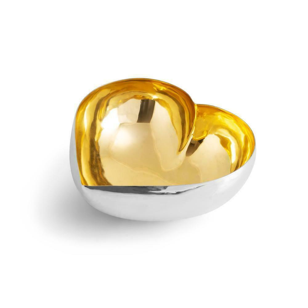 Michael Aram Large Gold Heart Dish Bowl (7.25" L x 6.5" W x 2.75" H): Michael Aram Large Gold Heart Dish Bowl (7.25" L x 6.5" W x 2.75" H) - 132329 The heart collection is built around the simple but universal symbol of love, hope, friendship and caring. The shape of th