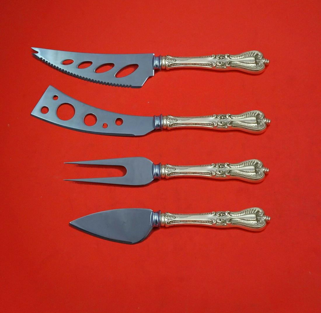 Old Colonial by Towle Sterling Silver Deluxe Charcuterie Set 4-Piece Custom Made: Old Colonial by Towle Sterling Silver Deluxe Charcuterie Set 4-Piece Custom Made Old colonial by towlesterling silver hollow handles with stainless implement/blades deluxe charcuterie set, custom made