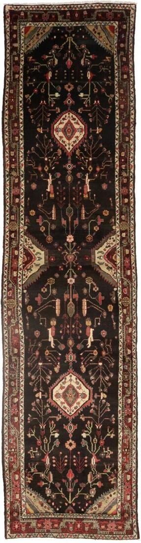 Rare Tribal Design Vintage 34X135 Oriental Runner Rug Kitchen Decor Carpet: Rare Tribal Design Vintage 34X135 Oriental Runner Rug Kitchen Decor Carpet Type: Hallway rug Color: Dark Brown Size: 13"5 X 3"4 Ft Pattern: Floral Material: Wool Item Width: 40 Item Length: 161 Region