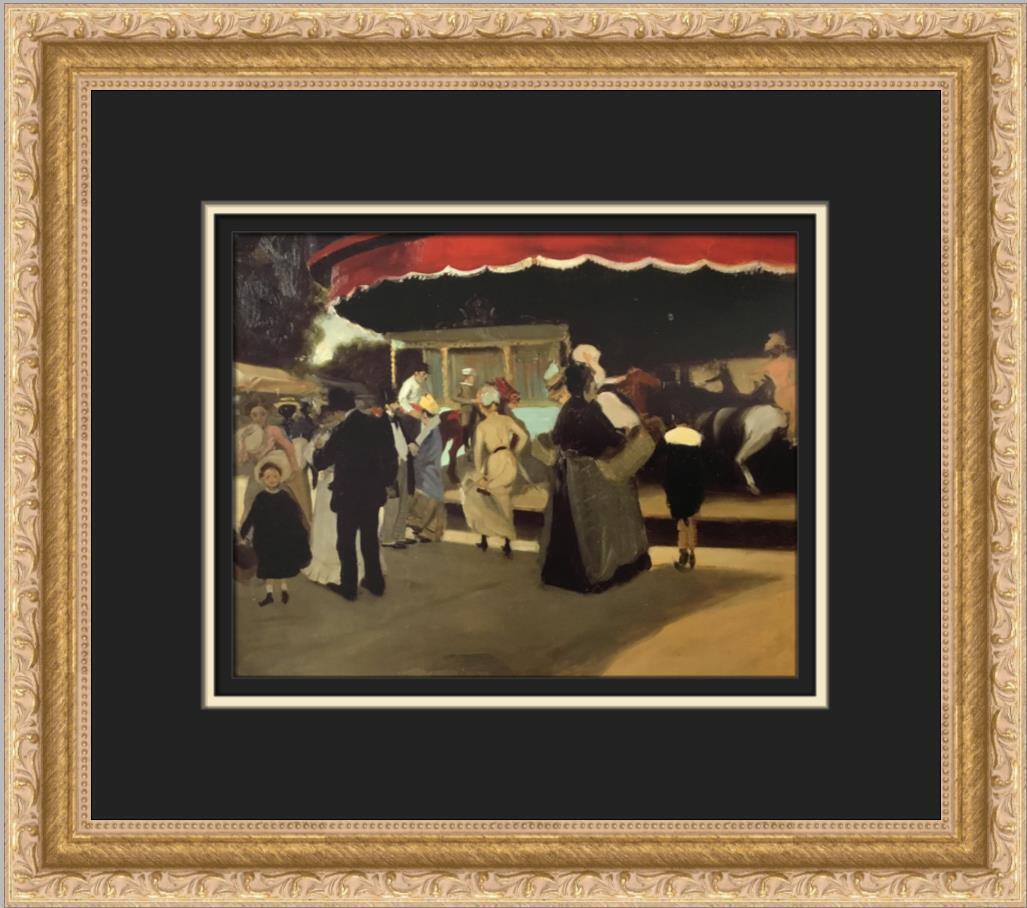 Alfred Maurer Carrousel Custom Framed Print: Alfred Maurer Carrousel Custom Framed Print Size: Medium Region Of Origin: United States Artist: Alfred Maurer Production Technique: Offset Lithograph Framing: Matted & Framed Style: Impressionism Rea