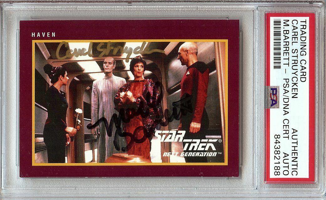 Carel Strycken Majel Barrett Autographed Trading Card Star Trek PSA: Carel Strycken Majel Barrett Autographed Trading Card Star Trek PSA Object Type: Trading Card Industry: Television Original/Reproduction: Original Autograph Authentication: Professional Sports (PSA/DN