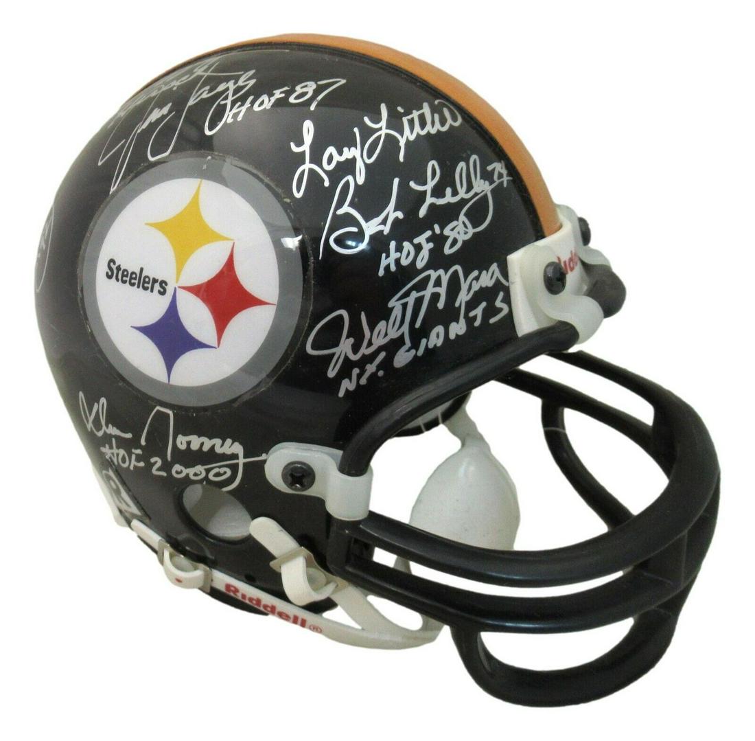 Hall Of Fame Signed Autographed Mini Football Helmet 15 Signatures Mara