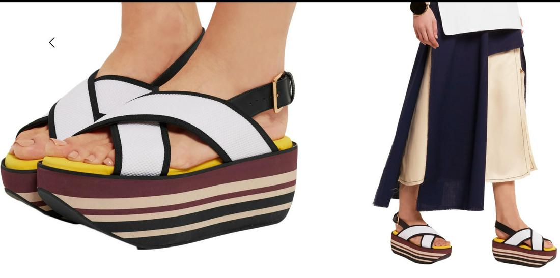 Marni Leather Mesh Wedge Platform Sandals Shoes New 38: Marni Leather Mesh Wedge Platform Sandals Shoes New 38 Shoe Width: normal Style: WEDGE PLATFORM SANDALS Platform Height: 7 cm Heel Height: Medium (5 to 7.5 cm) Lining Material: Mesh Vintage: No Color: