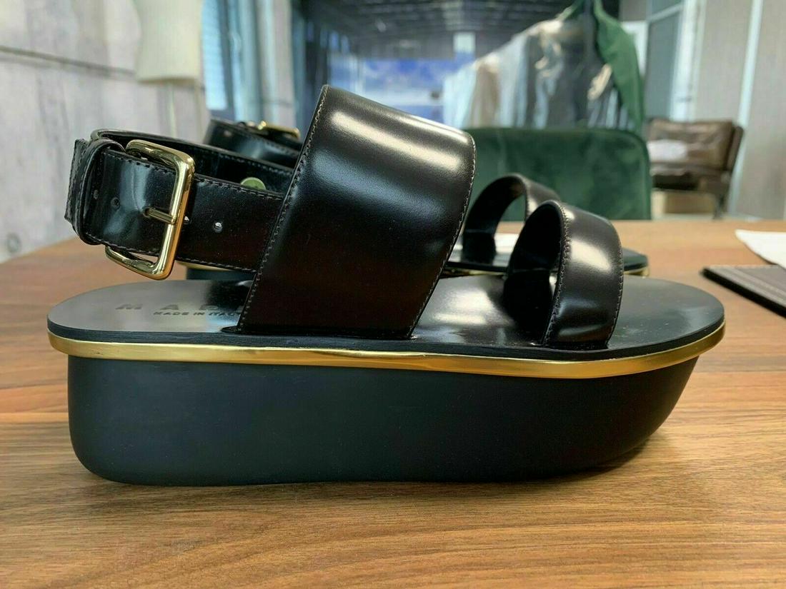 MARNI Iconic Wedge Platform Sandals Shoes 38: MARNI Iconic Wedge Platform Sandals Shoes 38 Accents: HOT SEXY COOL DELUXE FASHION DANSE PLAGUE MYKONOS HOT SEXY COOL LUXURY FASHION DANCE BEACH MYKONOS Style: Platform Sandals Heel Height: High heel