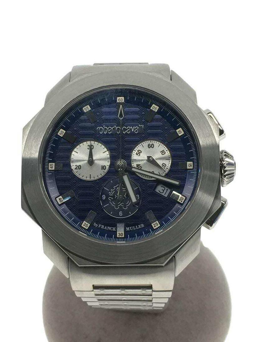 Roberto Cavalli Automatic Volume/analog/ss/nvy/slv/1g044 Mens