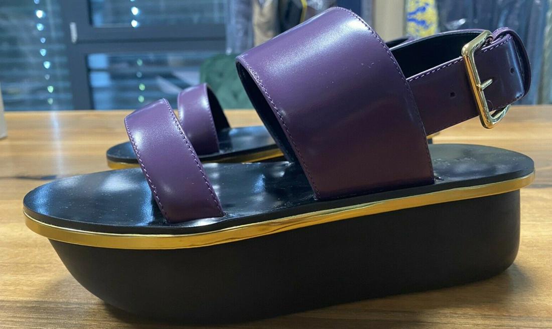 Marni Calf Leather Wedge Platform Sandals Shoe Boots Shoes New: Marni Calf Leather Wedge Platform Sandals Shoe Boots Shoes New Accents: HOT SEXY COOL DELUXE FASHION DANSE PLAGUE MYKONOS HOT SEXY COOL LUXURY FASHION DANCE BEACH MYKONOS Style: WEDGE PLATFORM SANDALS